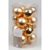 Glass Mini Baubles Shiny-Matt Light Gold di Kaemingk