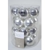 Baubles Glass Shiny,Matt Mix Silver di Kaemingk