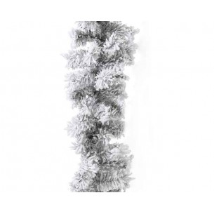 Snowy Toronto Garland, Colour: Green/White, Size: 20x20x270cm di Kaemingk