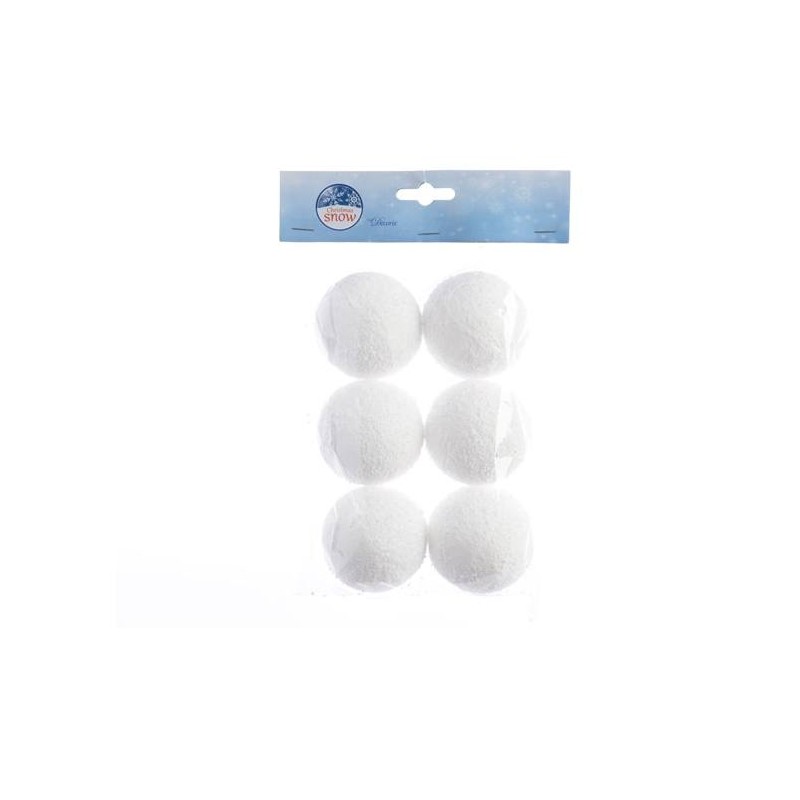 Snow Bauble Snowball Foam White di Kaemingk