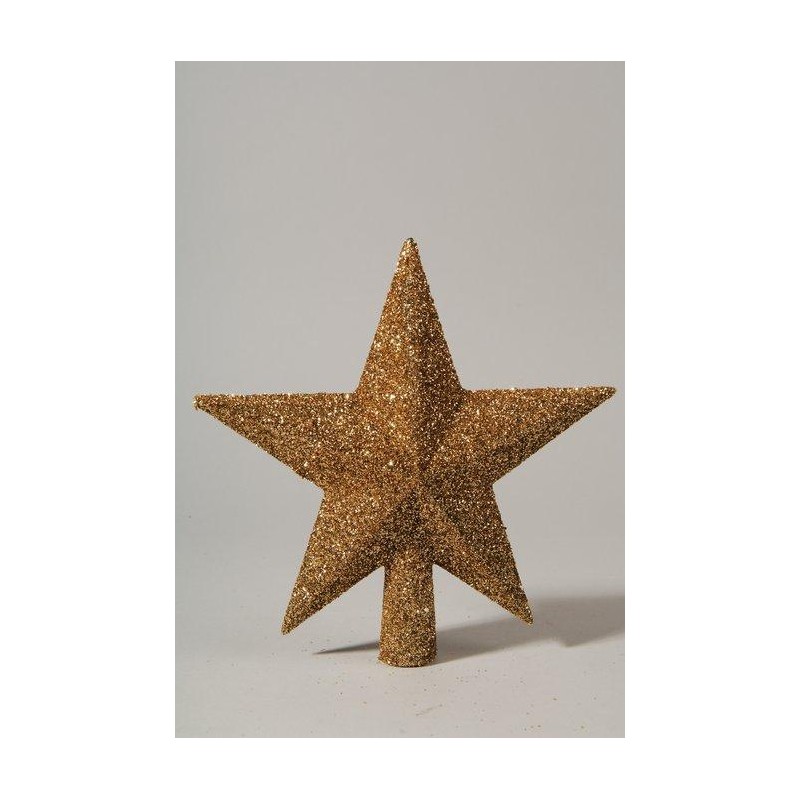 Treetopper Shatterproof Glitter Light Gold di Kaemingk