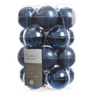Baubles Glass Shiny,Matt Mix Night Blue di Kaemingk