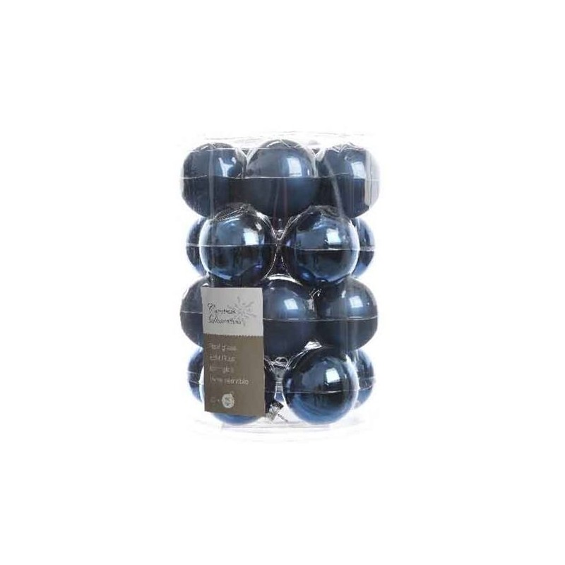 Baubles Glass Shiny,Matt Mix Night Blue di Kaemingk