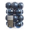 Baubles Glass Shiny,Matt Mix Night Blue di Kaemingk
