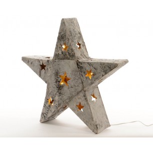 Led Birch Bark Star i 483303 di Kaemingk