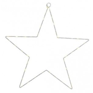 Micro Led White Star Frame Out Silver/Warm White di Kaemingk