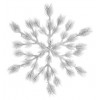 Pe Snowy Snowflake With Hanger, Colour: Green/White, Size: Dia36x3cm di Kaemingk