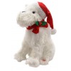 Pes Singing Dog W Xmas Hat Bo, Colour: White, Size: 19x24x30cm di Kaemingk