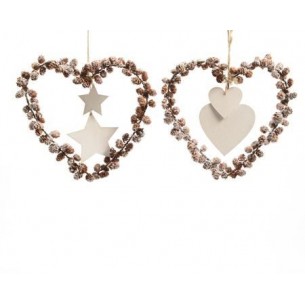 Cuore C/Pigne 30cm 725517 di Kaemingk