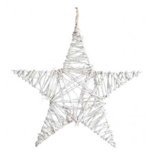 Twig Stella W Hanger W Glitter Confezionato per Pc in Paperwrap di Kaemingk