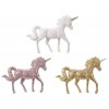 Unicorno Glitter in Plastica 3 Colori Assortiti di Kaemingk