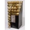Baubles Shatterproof Shiny, Matt, Glitter Mix Light Gold di Kaemingk