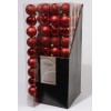 Baubles Shatterproof Shiny, Matt, Glitter Mix Christmas Red di Kaemingk