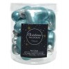 Confezione Mini Cuori da Albero Colore Blu Artico Lucido/Opaco di Kaemingk