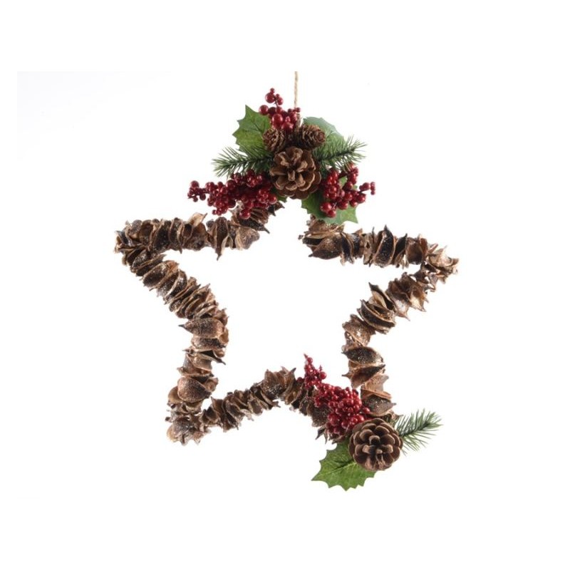 Nut Star W Berries W 726263 di Kaemingk