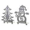 Iron Tlighth Xmas Figure 2ass, Colour: Silver, Size: 7x10x12.5cm di Kaemingk