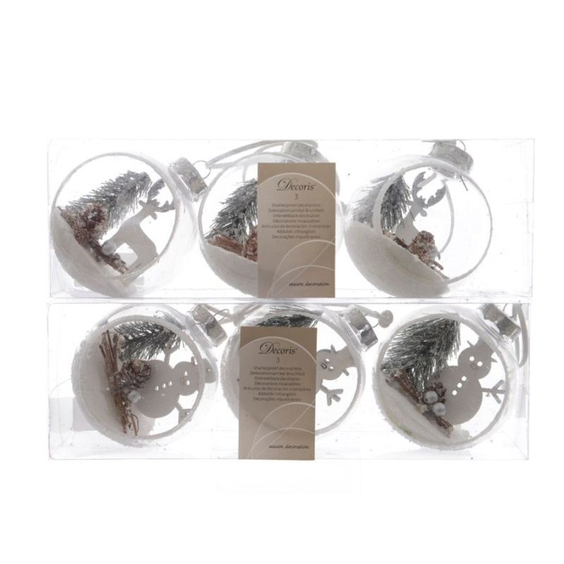 Sh.Prf Bauble W Landscape 2ass Transparent di Kaemingk