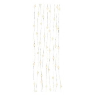 Micro Led Bunch L Ind Bo, Colour: Silver/Warm White, Size: 80cm-60l di Kaemingk