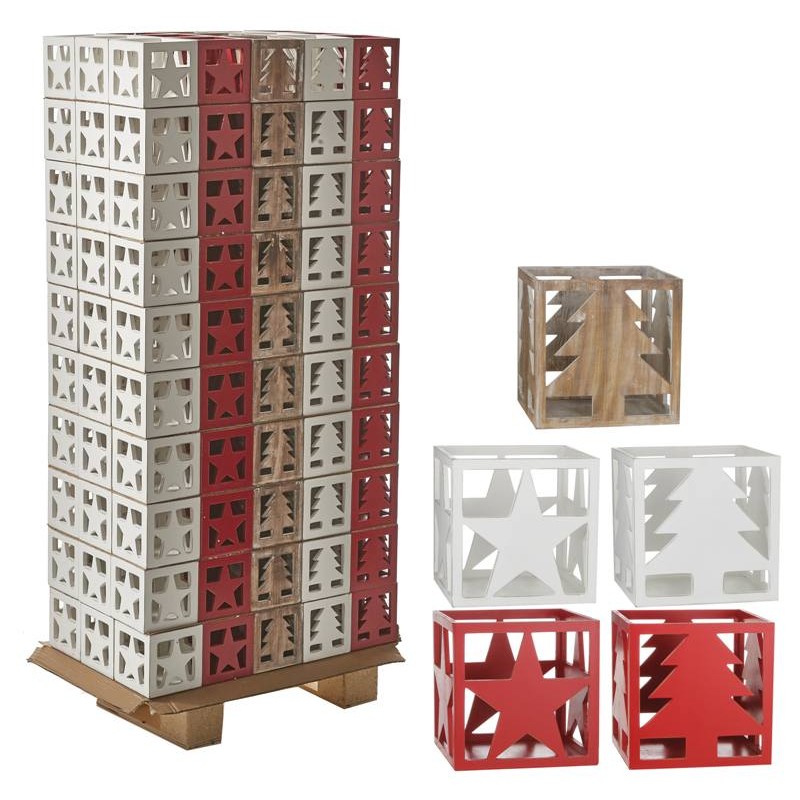 Portacandele in Legno Colori Assortiti di Edelman