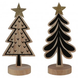 Decorazione Albero di Natale in Legno 2ass di Edelman