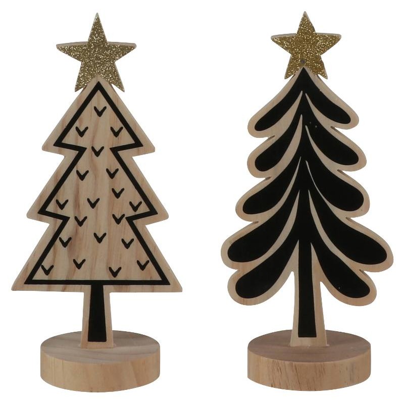 Decorazione Albero di Natale in Legno 2ass di Edelman