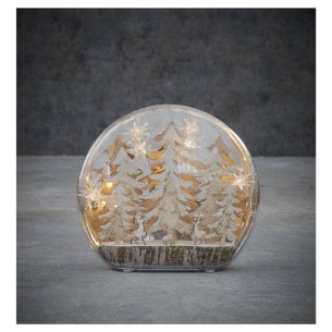 Pallina da Decorazione con Scena Natalizia e Led di Edelman