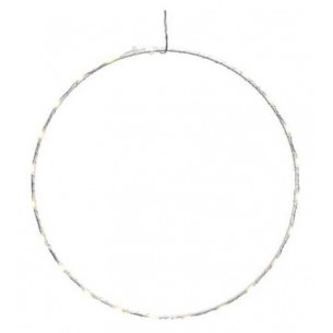 Micro Led White Round Frame Ou, Colour: White/Warm White, Size: Dia75cm-80l di Kaemingk