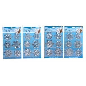 Window Deco Snowflake, Colour: White, Size: 30.5x19x0.2cm di Kaemingk