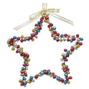 Stella in Metallo con Campanelle Multicolore di Kaemingk