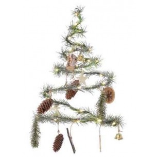 Albero a Spirale a Batteria con Led Bianco Caldo di Kaemingk
