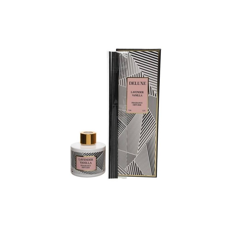 Gl Diffuser Graphic 75ml, Colour: Light Grey, Size: 7.6x7.6x22.7cm di Kaemingk