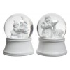 Poly Snow Globe 2ass, Colour: White, Size: Dia6.5cm di Kaemingk
