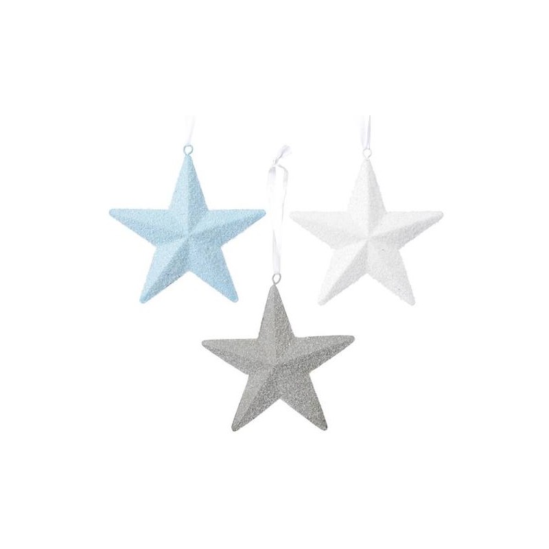 Iron Star W Hanger 3col Ass, Colour: Assorted, Size: Dia12cm di Kaemingk