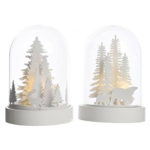Led Scenery Cloche 2ass Ind Bo, Colour: Warm White, Size: 12.5x12.5x18cm3 di Kaemingk