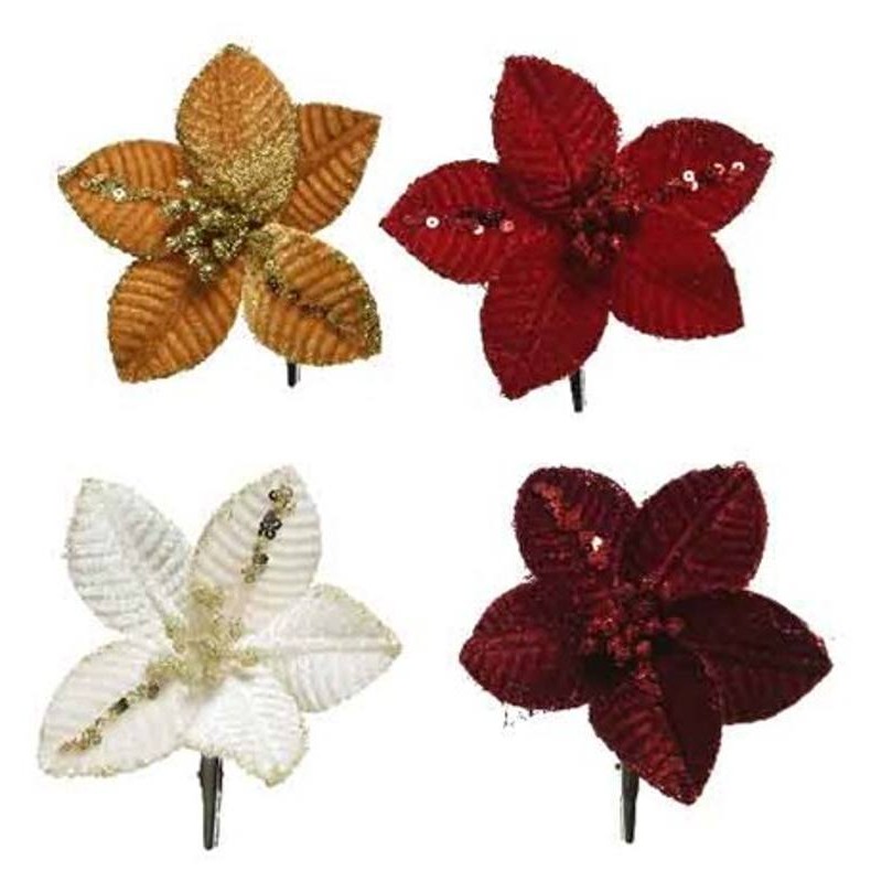 Pes Poinsettia Velvet 629597 di Kaemingk