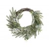 Deco Wreath Frosted Berries, Colour: Green/White, Size: Dia50x12cm di Kaemingk