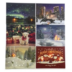 Led Canvas Pallet 6ass in Bo, Colour: Assorted, Size: 28x38cm di Kaemingk