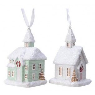 Poly House W Hanger 2col Ass, Colour: Assorted, Size: 7.2x6.2x10.3cm di Kaemingk