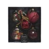 Gruppo di Palline Babbo Natale Rosso Sangue di Kaemingk