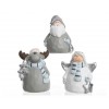 Terrac Fig 3ass Santa - Moose - Angel Confezionato per Piece in Paper Wrap di Kaemingk