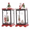 Dol Lantern 2ass con Albero Santa Top Confezionato per Piece in Bubblewrap di Kaemingk