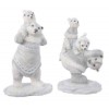 Statuina Orsi Colore Bianco con Glitter 2ass di Kaemingk