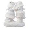 Statuina Orsi Colore Bianco con Glitter di Kaemingk