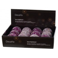 Sfera 8cm in Plastica Viola di Kaemingk