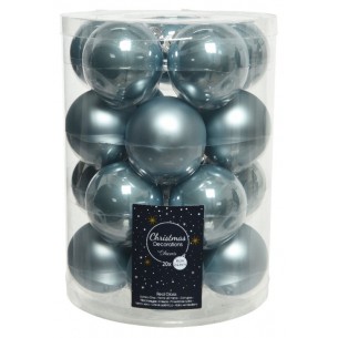 Confezione 20 Palline Azzurro Lucido/Opaco di Kaemingk