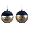 Sfera 8cm in Plastica Blu/Argento di Kaemingk