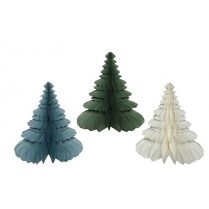 Albero Espandibile a Fisarmonica da Tavolo in Carta, 3 Colori Ass di Kaemingk