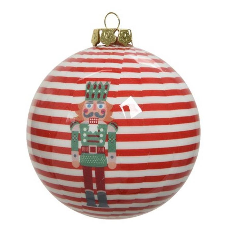 Bauble Foam 2ass Red And White di Kaemingk