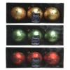 Confezione 3 Palline Infrangibili Decorate - 3 Colori Assortiti di Kaemingk