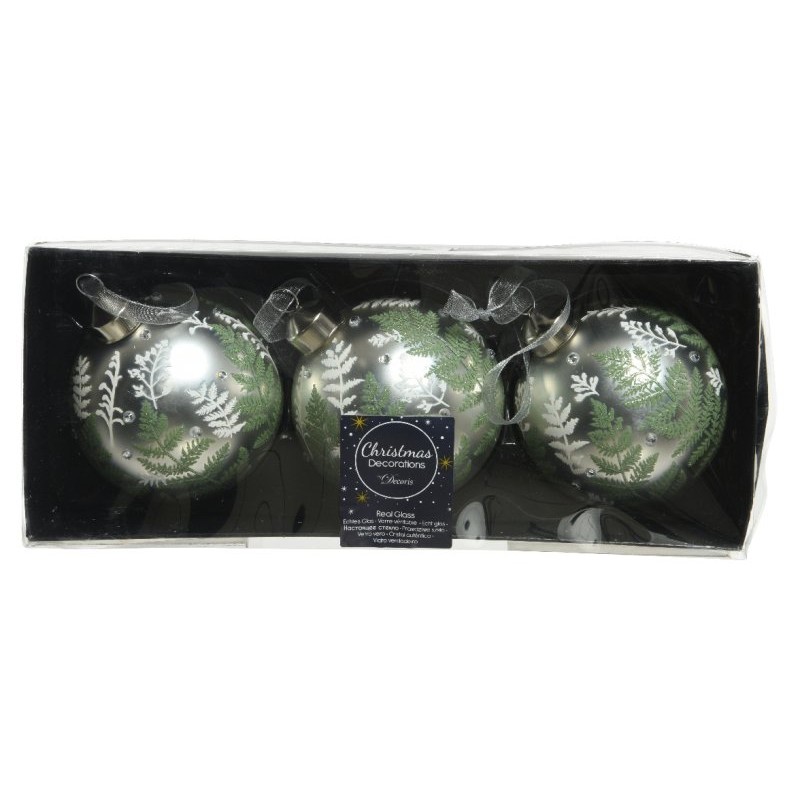 Confezione 3 Palline Decorate di Kaemingk